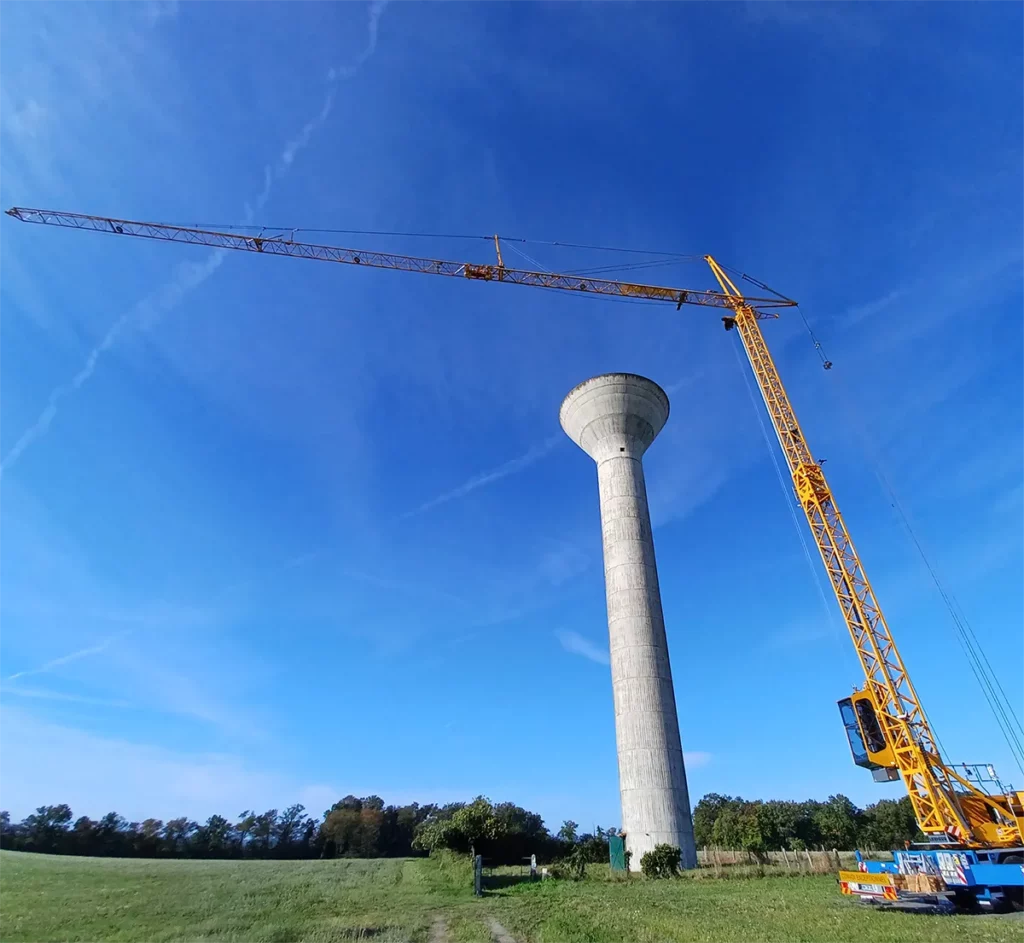 Replacement of water tower piping
