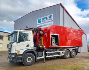 caisson de lavage réalisé pour l'entreprise Veolia